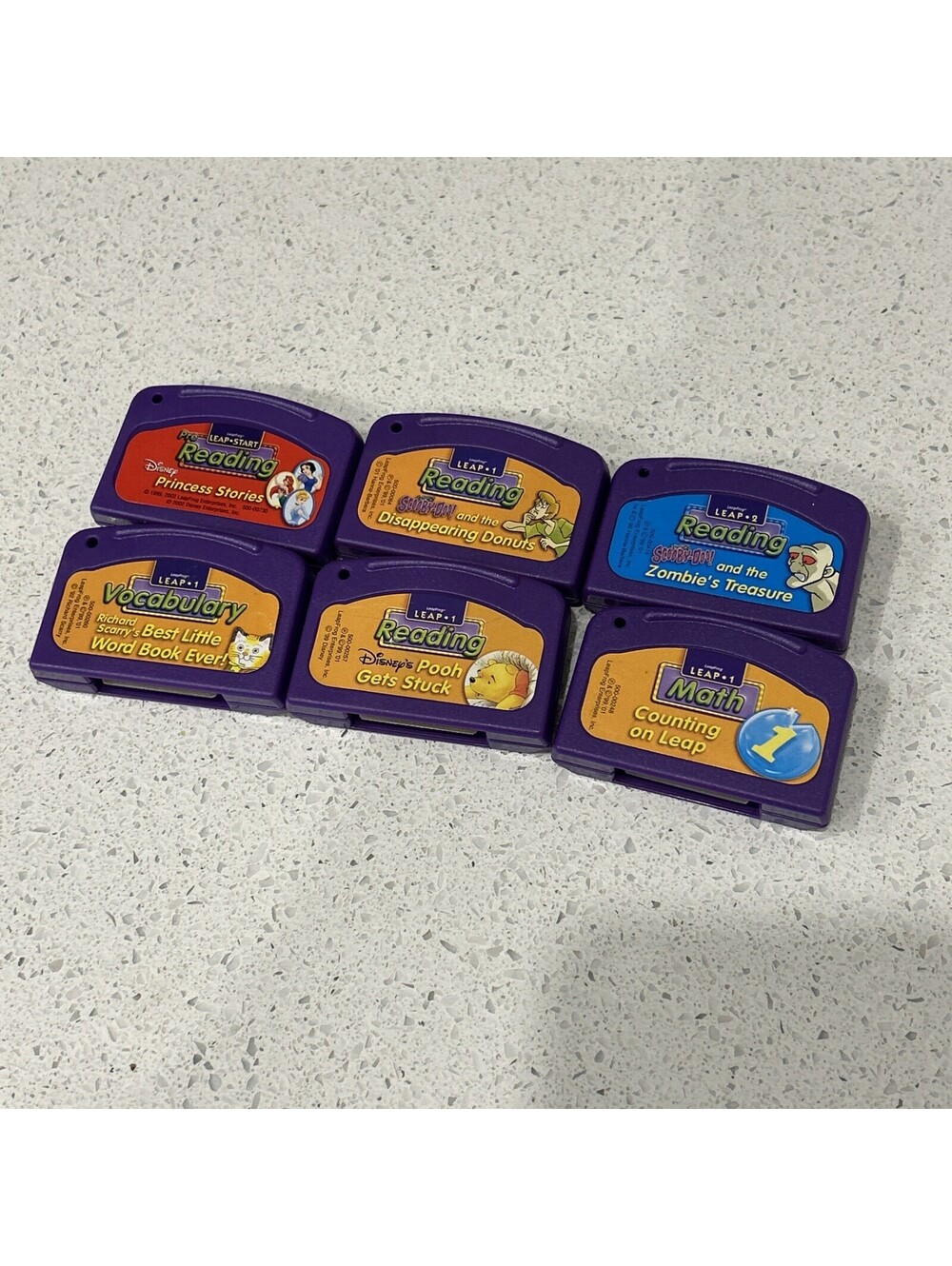 LeapPad LeapFrog Cartridge Lot 6x Reading Vocabulary Math
